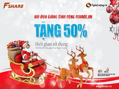 Fshare tặng 50% thời gian sử dụng dịp Giáng sinh