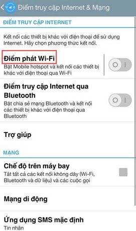 Phát wifi từ điện thoại Android cho laptop